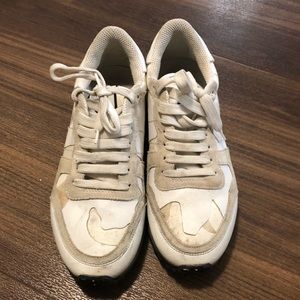 Valentino White L'Amour Rockrunner Sneakers